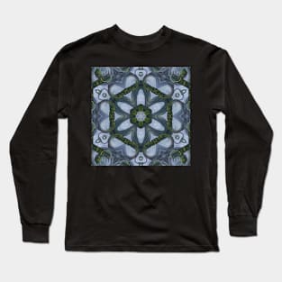 Abstract Sci-fi bio-tech Kaleidoscope pattern (Seamless) 2 Long Sleeve T-Shirt